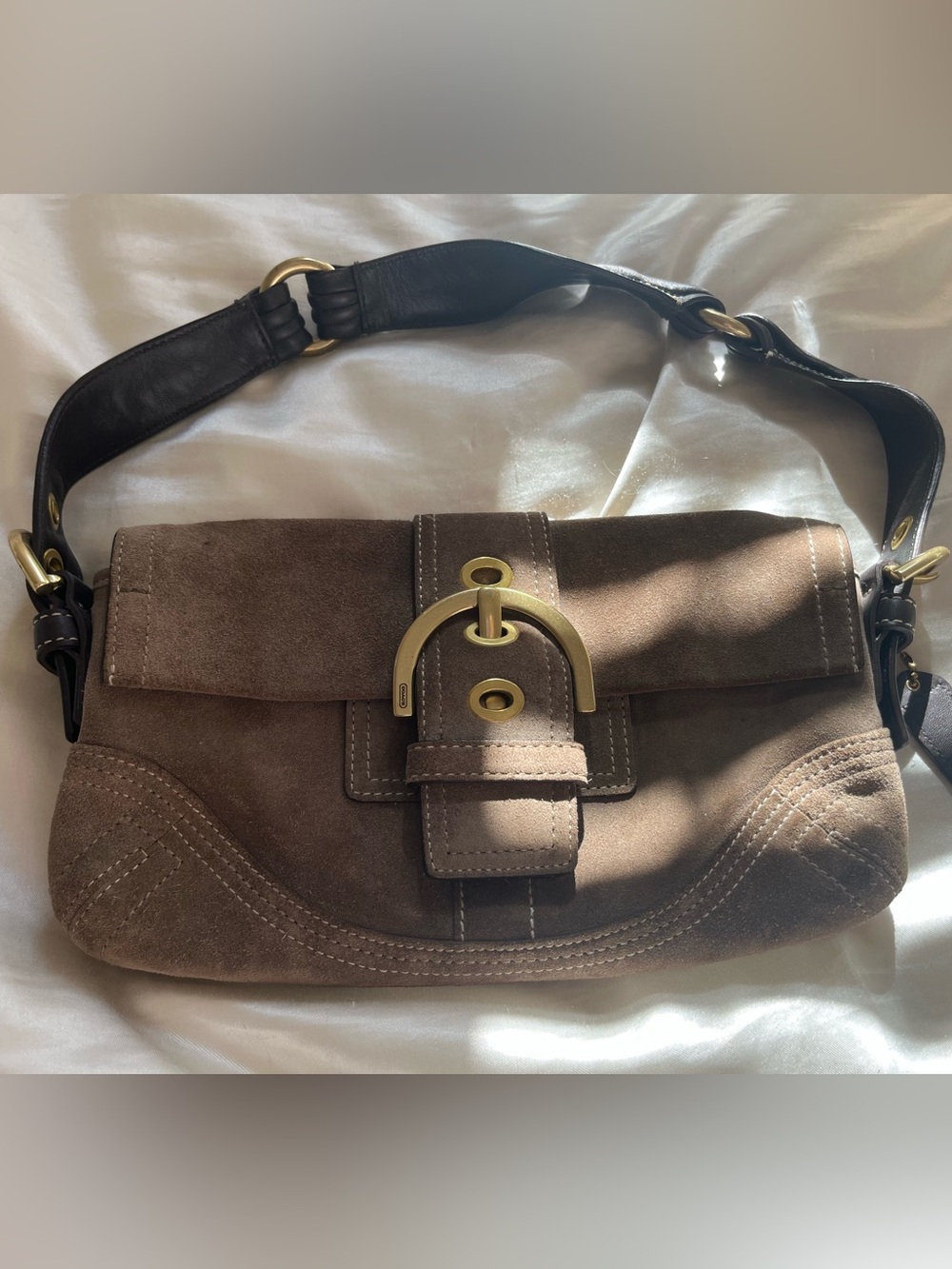 Coach Y2K Vintage Bag No. CO5S-8A18 Brown Suede - Picture 2 of 8